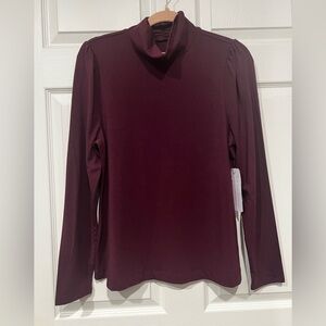 NWT Soft Surroundings Burgundy Long Sleeve Top Size Medium